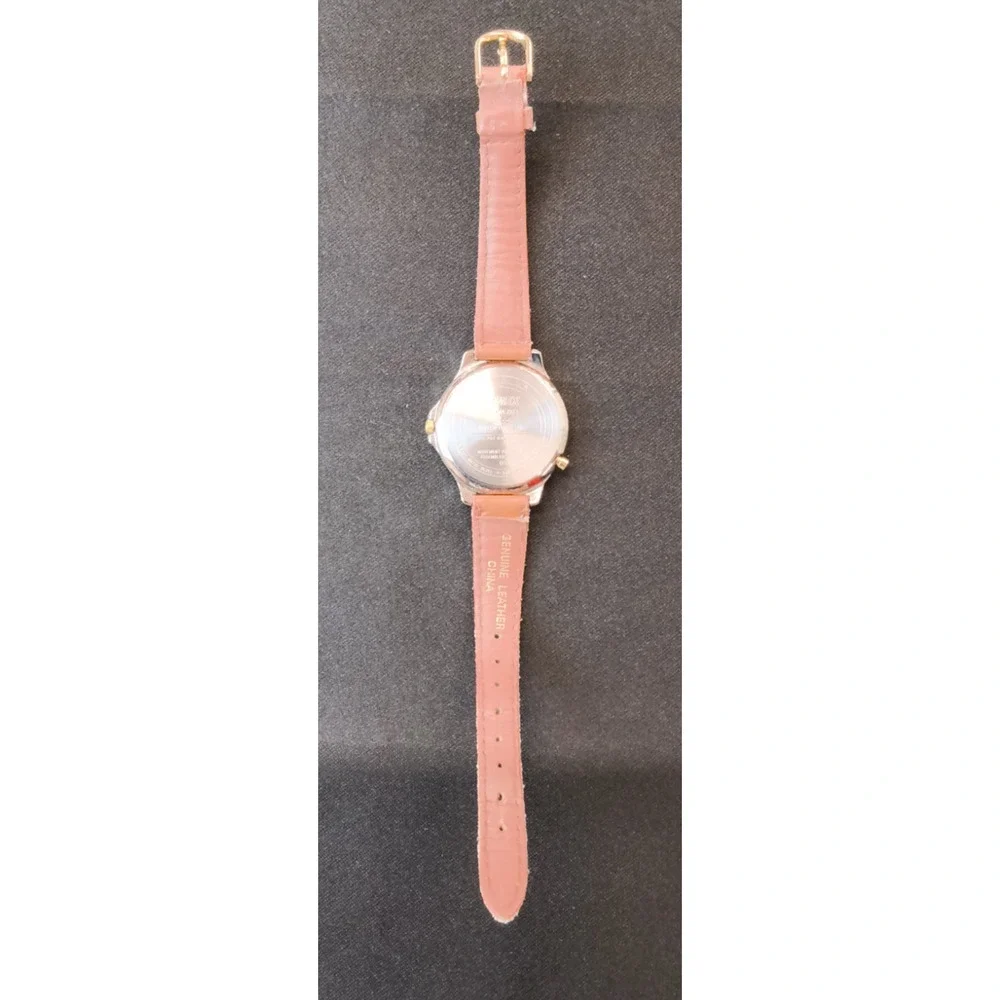 Vintage Timex Indiglo Two Tone Diver Style Women's Watch Brown Band #W5369